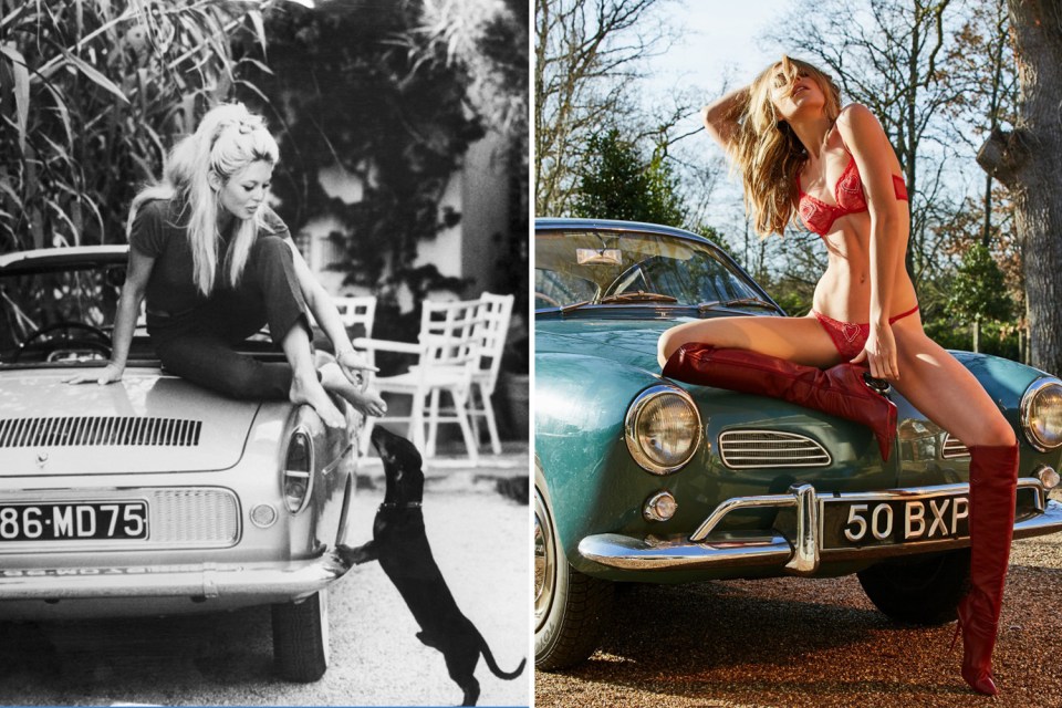  Abbey posing in a bikini in January, just months after having her fourth child, channels Brigitte in St Tropez, France