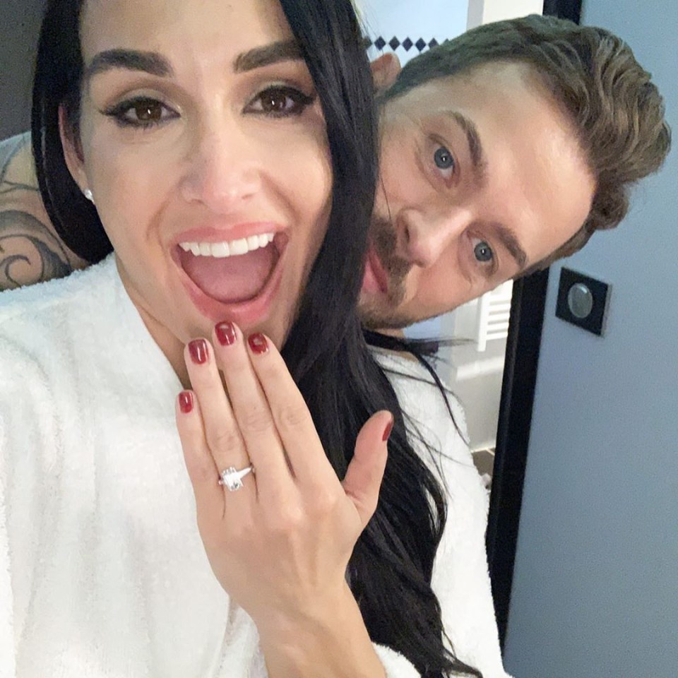  Nikki Bella's baby daddy Artem Chigvintsev popped the question in January 2020