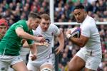 Rugby players in action during an England vs. Ireland match.