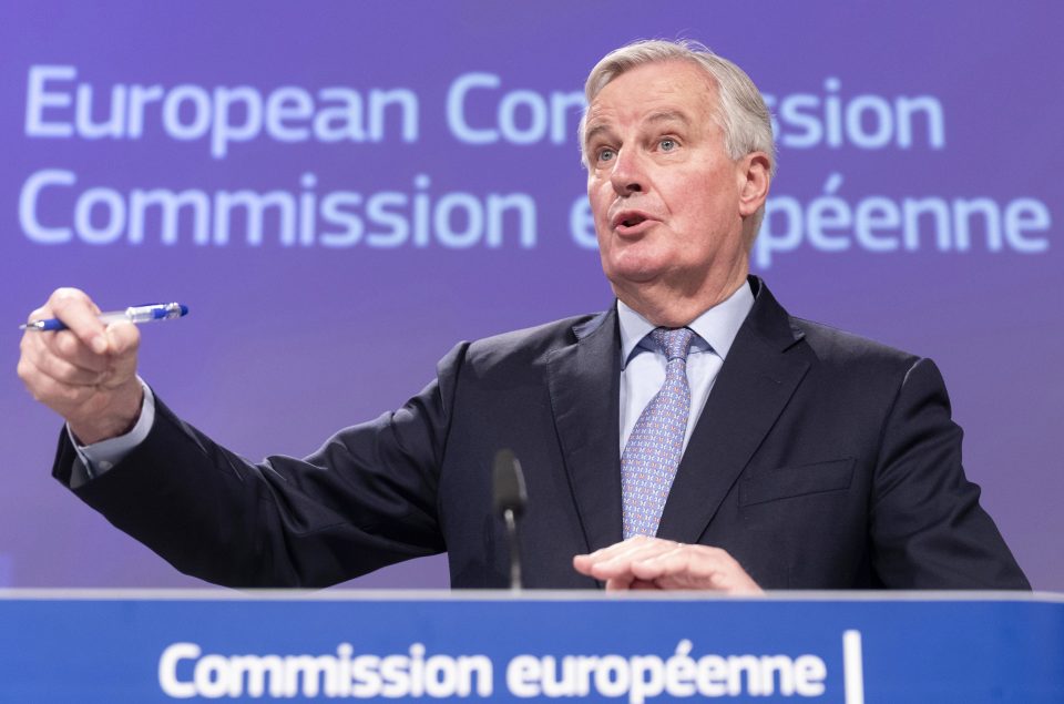 Chief EU negotiator Michel Barnier and his team may not travel to London next week over fears they could help spread coronavirus