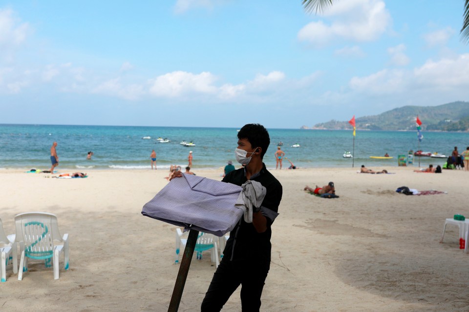 Popular tourist beaches in Thailand have been deserted