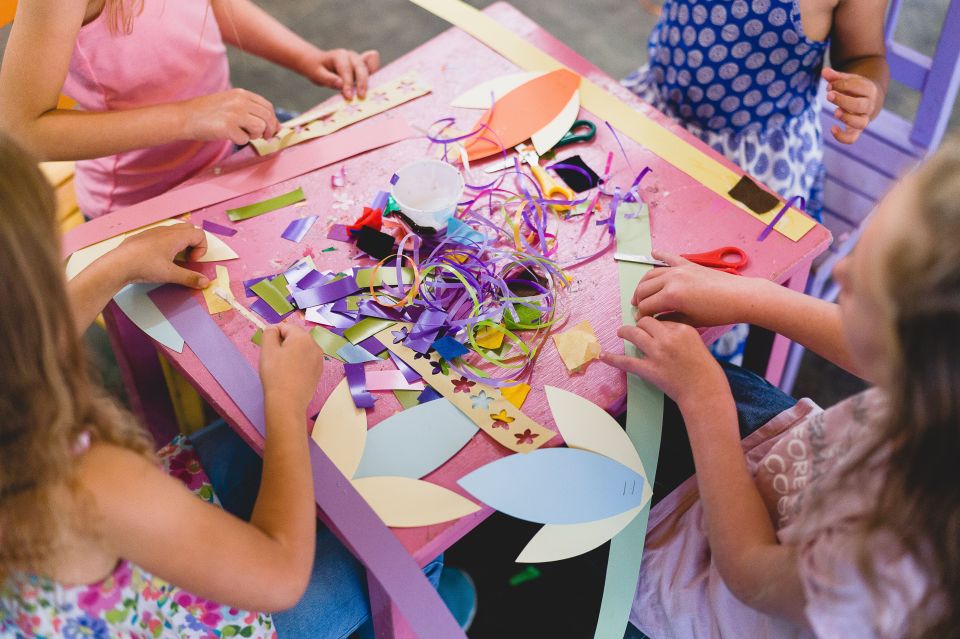 Arts and crafts are one of many workshops designed to avoid technology