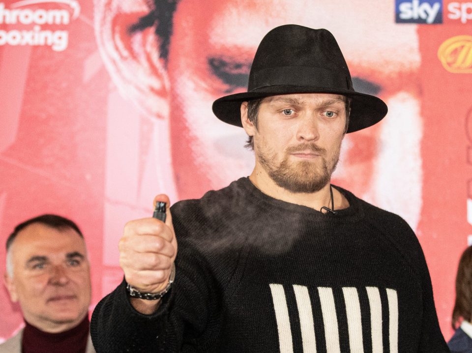  The Ukrainian was spotted spraying disinfectant on stage as the pair went face-to-face