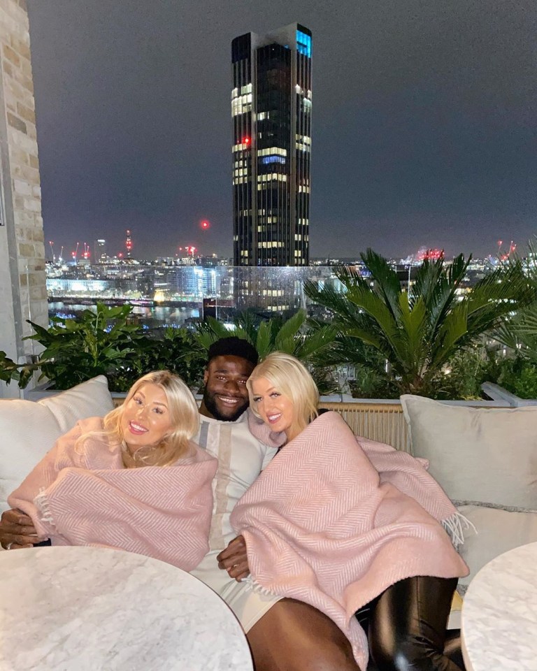  Ched has embraced the two beauties as a package