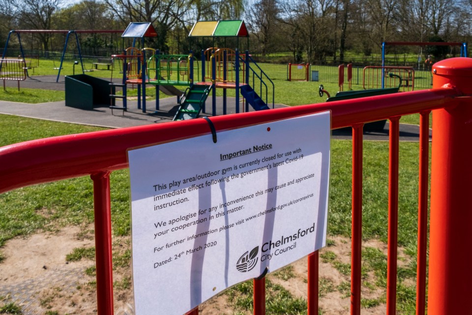  Playgrounds are among a range of amenities closed to the public during the pandemic