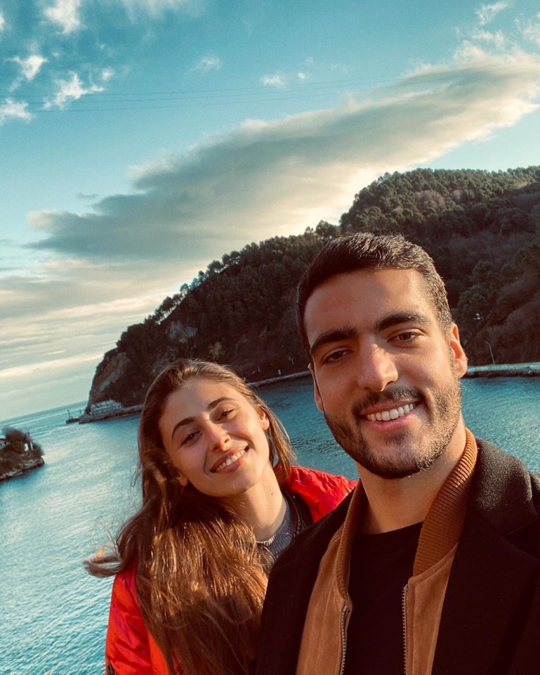  Mikel Merino with girlfriend Lola Liberal.
