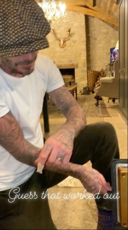  David checked on his banana bread with their luxurious lounge seen in the background