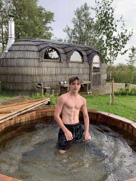  There is a plunge pool, modelled here by Cruz, in the garden if the weather picks up