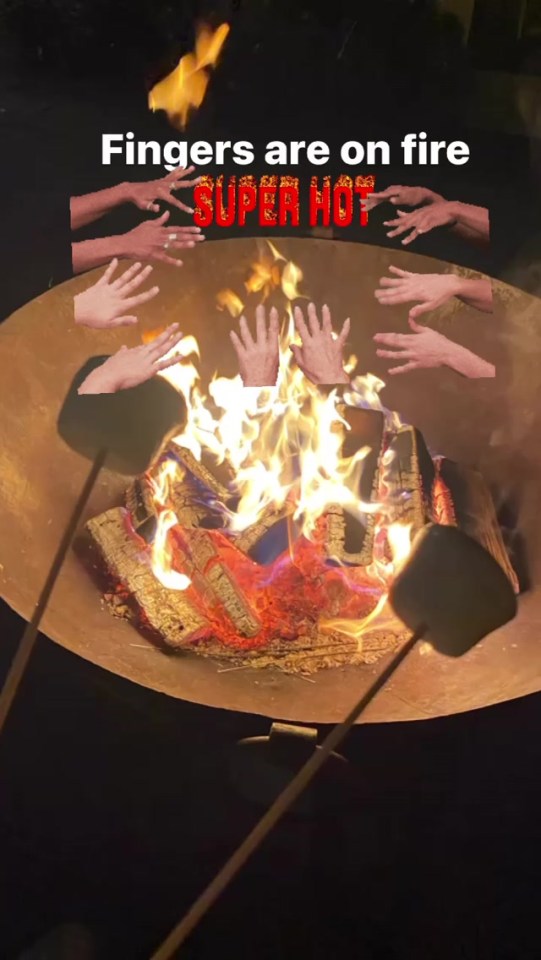  They also indulged in some tasty s'mores