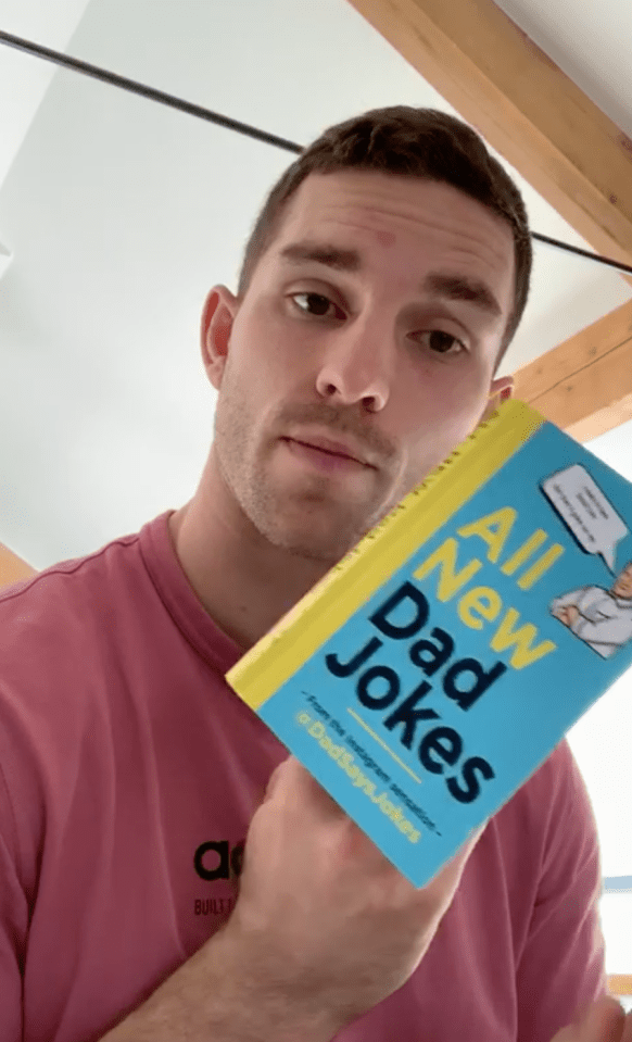 The Wales rugby star read out a couple of classic dad jokes to provide some light relief