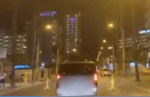 Loudspeakers mounted on cars issued a chilling warning to tourists