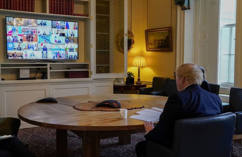  The PM on a video call with other world leaders on Thursday