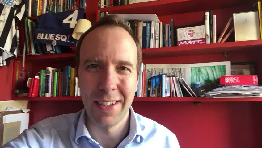  Matt Hancock, the Health Secretary, also has tested positive for the virus