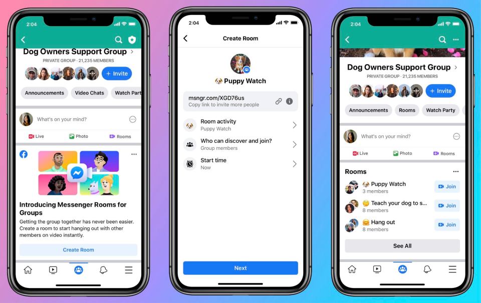 Facebook Messenger Rooms