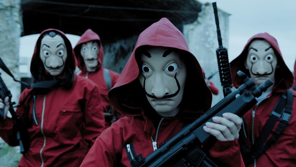  The eight strong masked bunch couldn't fathom where the room was amid their Bank of Spain blueprints