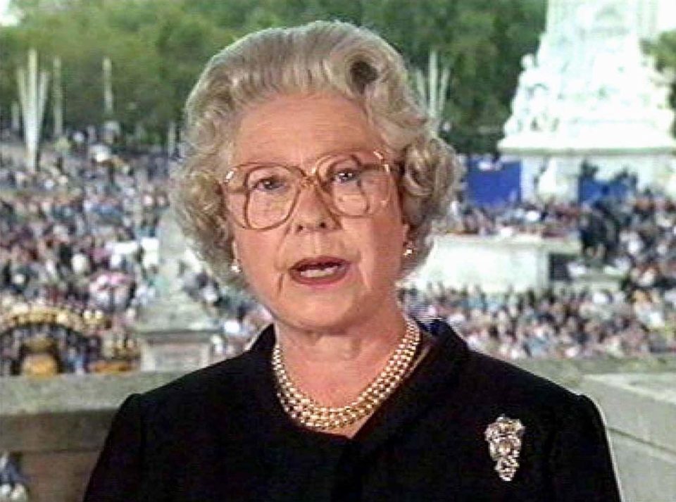  The Queen addressed the nation live from Buckingham Palaces balcony after Princess Diana's death in 1997
