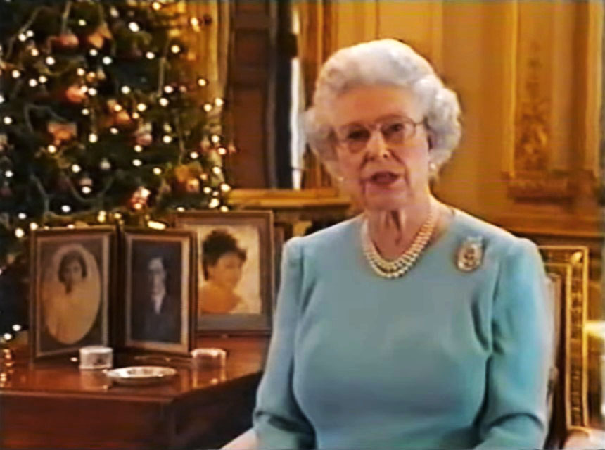  A still from the Queen's Diamond Jubilee address in 2012
