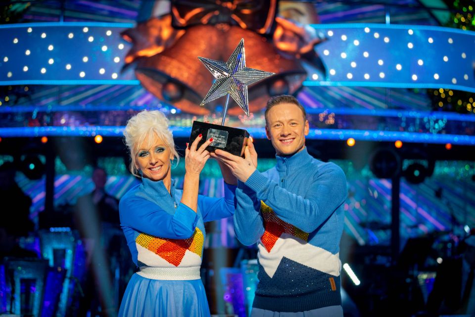  Debbie McGee and Kevin Clifton after winning the Christmas special