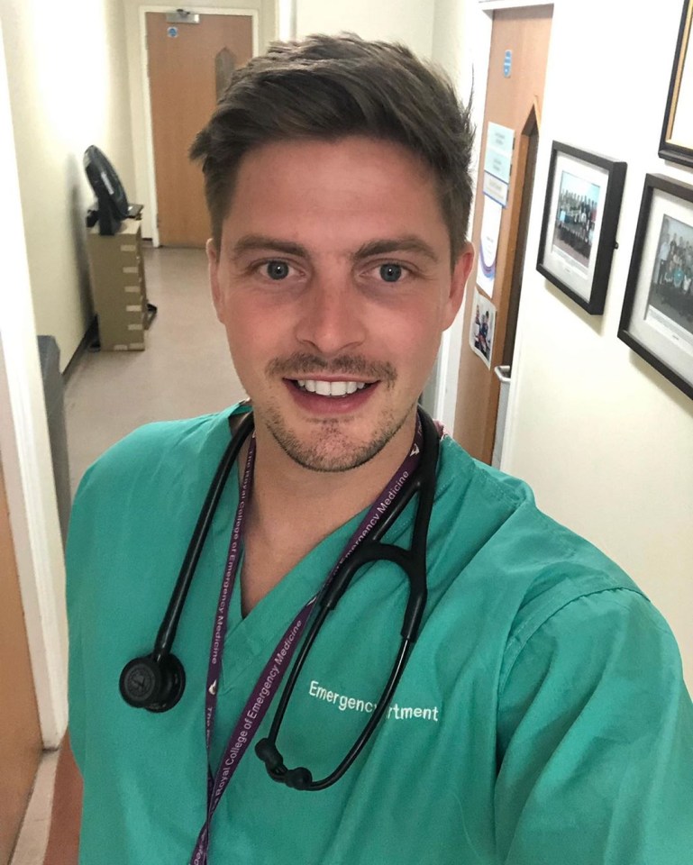  Dr Alex George is another Love Island star battling it out on the front line
