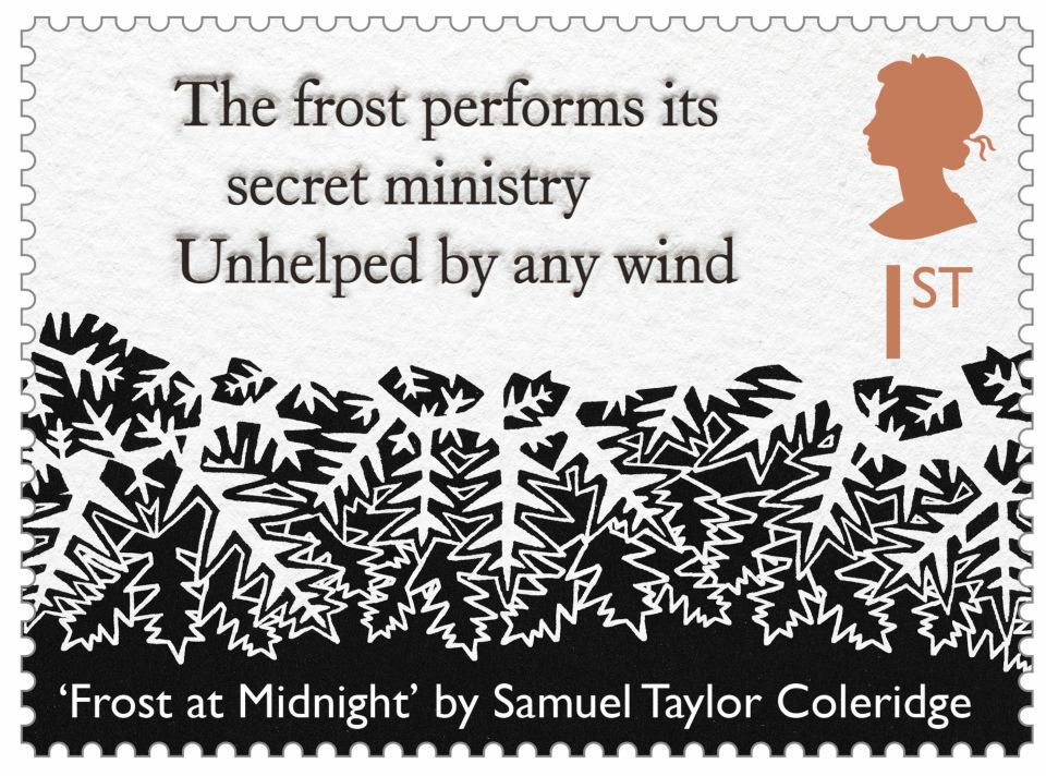  Samuel Taylor Coleridge is commemorated with a verse from 'Frost at Midnight'