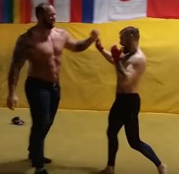  The pair squared off after Conor McGregor asked the actor for a picture