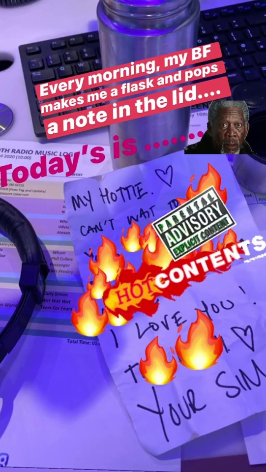  Myleene revealed Thursday's message was more x-rated than normal