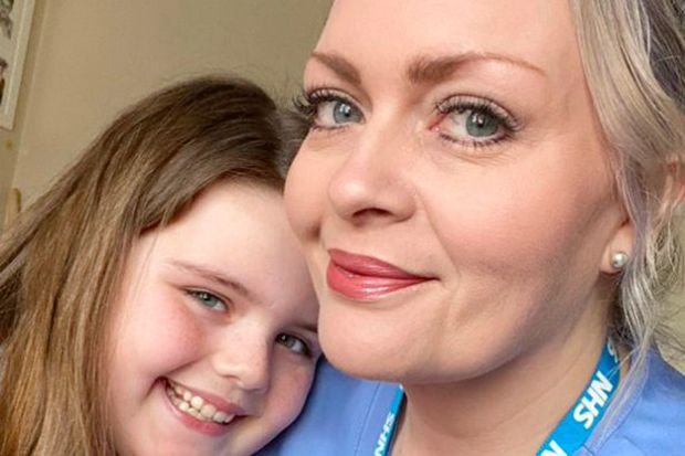 Nurse with daughter