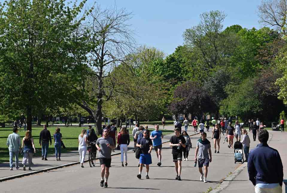  Hundreds were seen in Victoria Park in London flouting social distancing measures