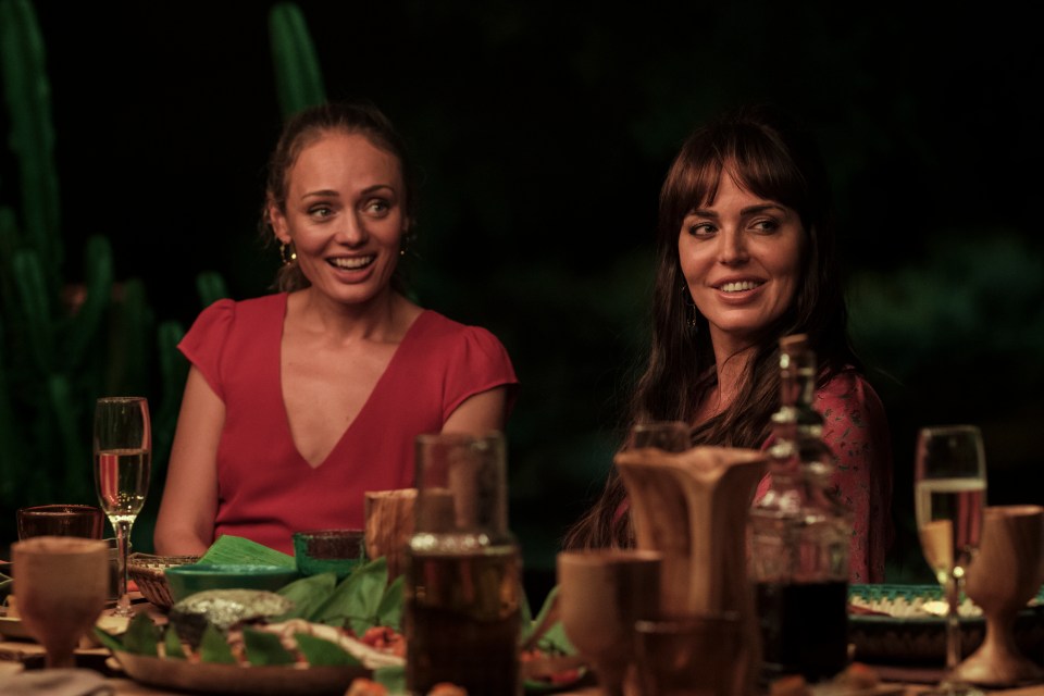 Laura Haddock, left, is married and has one child