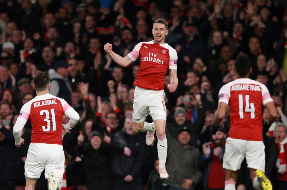  Aaron Ramsey takes one of the centre-mid spots in this team