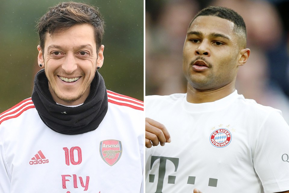 Mesut Ozil tried his hand at being an agent with a cheeky tweet to Serge Gnabry
