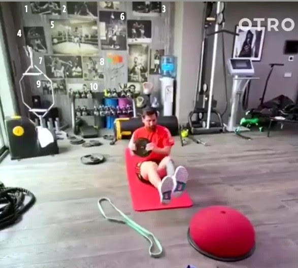  Messi decorated his gym wall with several pictures of Muhammad Ali