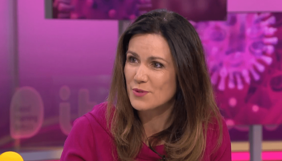  Susanna Reid has to isolate with the rest of her family when one developed symptoms