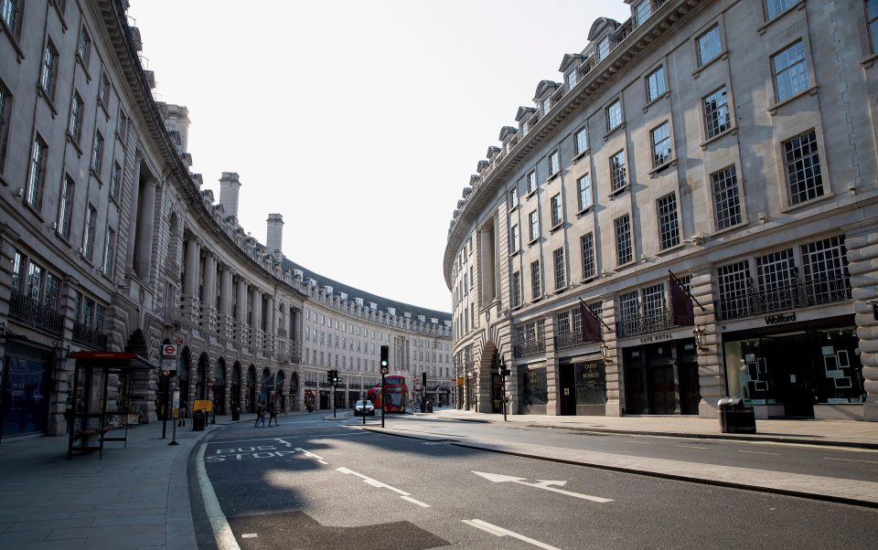  Major UK streets have been left deserted amid lockdown