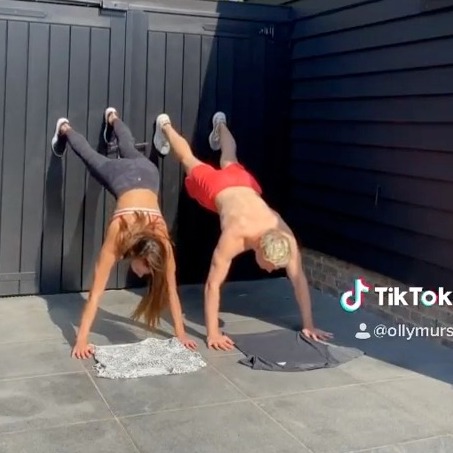  The pair have been working up a sweat together in the huge garden space
