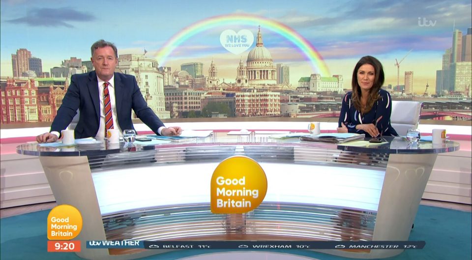  Piers and Susanna socially distance on GMB
