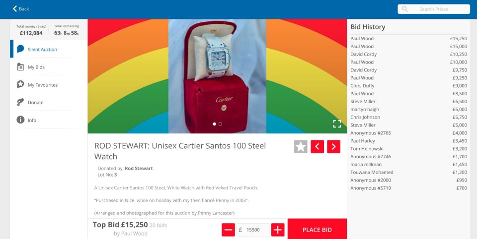  Chris Evans is raising cash for the NHS with an auction site