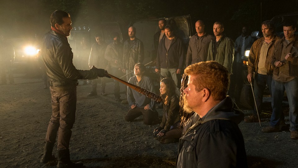  Walking Dead’s Jeffrey Dean Morgan has revealed how an ‘unforgettable’ baseball bat bludgeoning scene was improvised