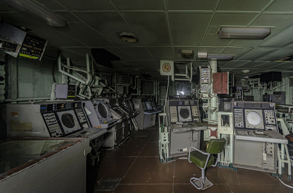 The control room of one of the vessels