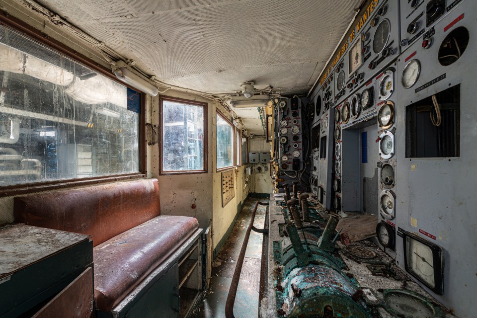  A set of controls on one of the ships walkways