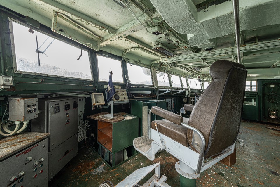  The derelict bridge of one of the ships