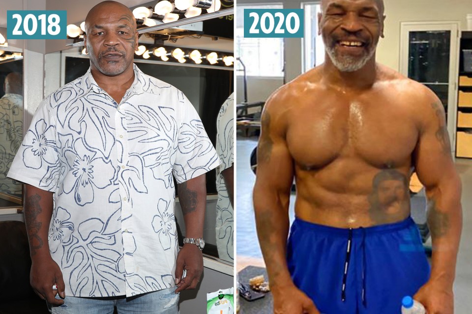  Mike Tyson's stunning two-year body transformation