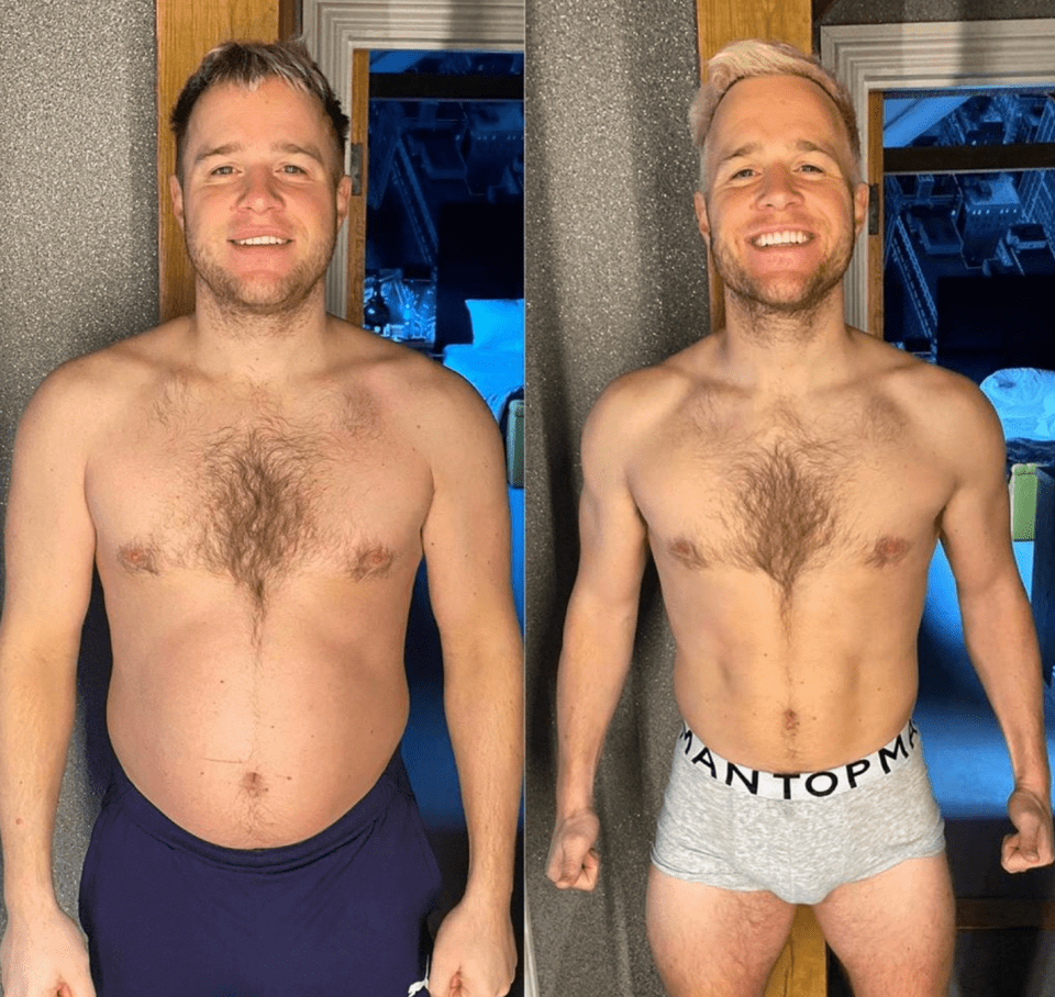  In February, he posted this before and after transformation