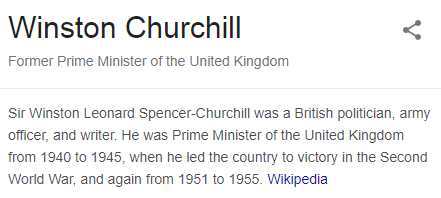  Churchill's face was also missing when you clicked on his name on Google's timeline