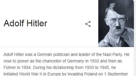  Some were quick to point out photographs of Hitler were still coming up
