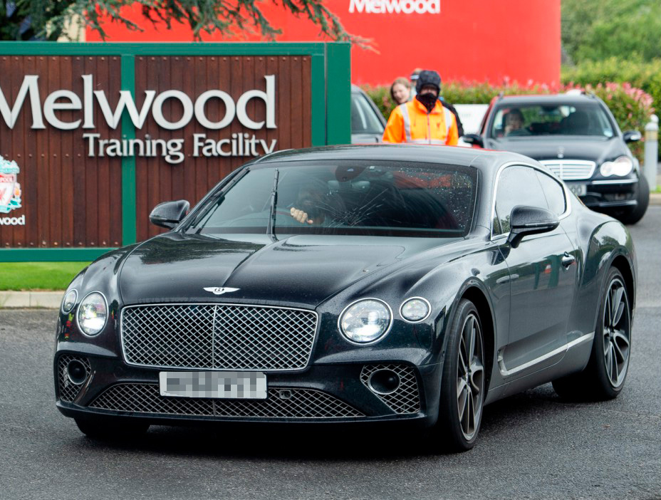 Mo Salah arrived in a black Bentley Continental GT, worth around £160,000