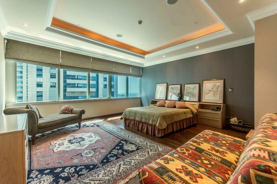The presidential suite boasts five bedrooms