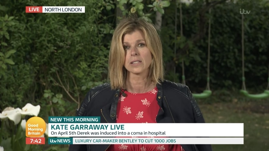  Kate Garraway bravely spoke to GMB viewers today about Derek's coronavirus battle
