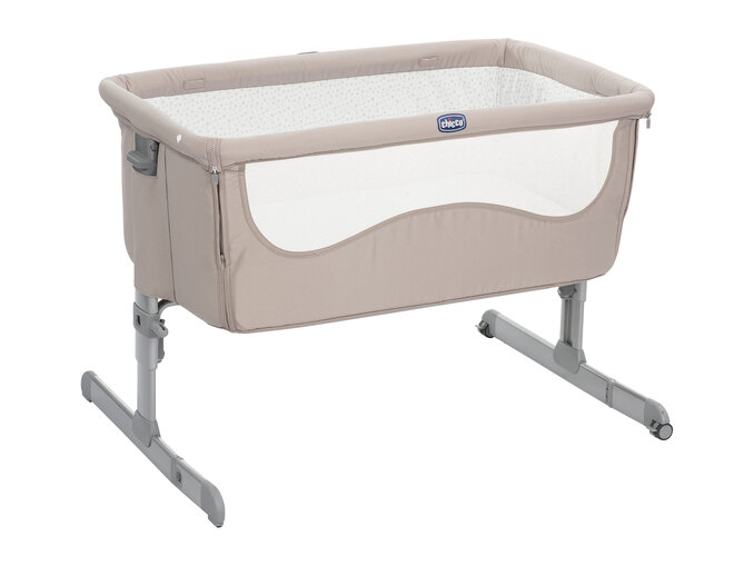 This crib attaches to your bed