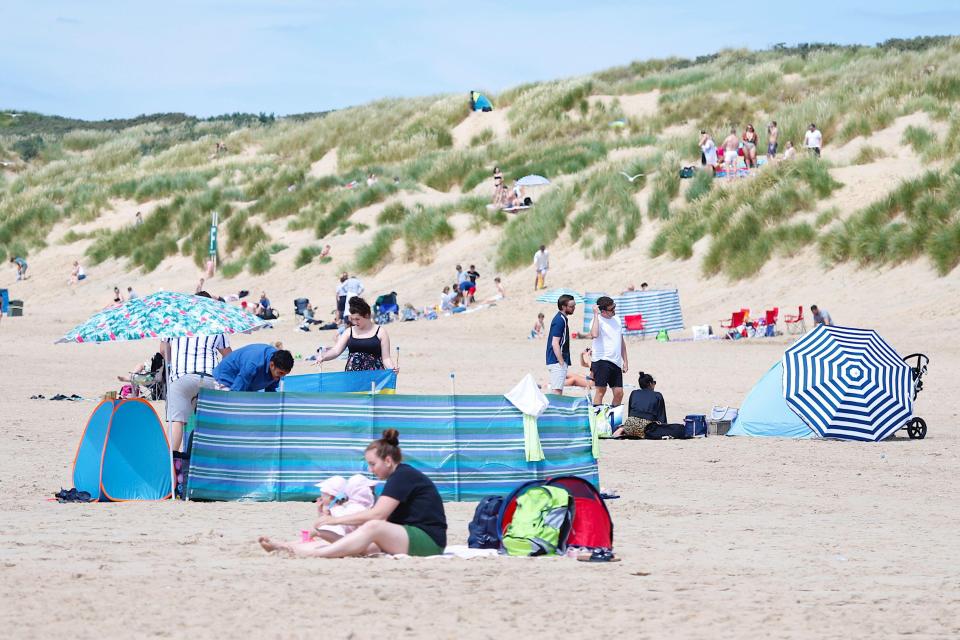 Sun-seeking Brits have been told to stay away from Camber Sands beach today and tomorrow 